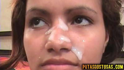 Tinka bekommt Sperma auf ihr Gesicht nach Analsex